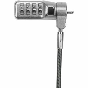 Targus DEFCON Compact Serialized Combo Cable Lock - Combination Lock - Black - Galvanized Steel - 6.50 ft - For Notebook, 