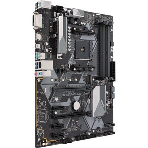 Asus Prime B450-PLUS Desktop Motherboard - AMD B450 Chipset - Socket AM4 - ATX - 64 GB DDR4 SDRAM Maximum RAM - UDIMM, DIM