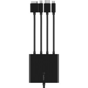 Belkin Multiport to HDMI Digital AV Adapter - 7.87 ft HDMI/Mini DisplayPort/USB/VGA A/V Cable for Audio/Video Device, Proj
