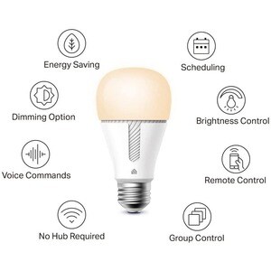 TP-Link Kasa Smart KL110 - Kasa Smart Light Bulb - LED Wi-Fi smart bulb works with Alexa and Google Home, A19 Dimmable, 2.