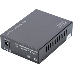DIGITUS Professional DN-82150 Transceiver/Medienkonverter - 2 Anschluss(e)Netzwerk (RJ-45) - 1 x PoE (RJ-45) Anschlüsse - 