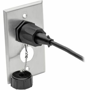 Tripp Lite by Eaton 2-Port Single Gang Faceplate Stainless Steel Industrial Grade IP44 TAA - 2 x Total Number of Socket(s)