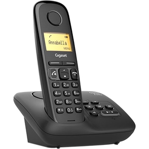 Gigaset A270A Quattro DECT Cordless Phone - Black - Cordless - Corded - 1 x Phone Line - 4 x Handset - 1 Simultaneous Call