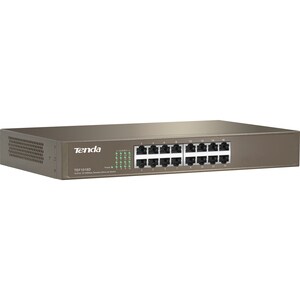 Tenda TEF1016D 16 Ports Ethernet Switch - 2 Layer Supported - Twisted Pair - Desktop, Rack-mountable