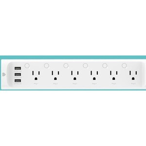 TP-Link Kasa Smart HS300 - Kasa Smart Plug Power Strip - Surge Protector with 6 Individually Controlled Smart Outlets and 