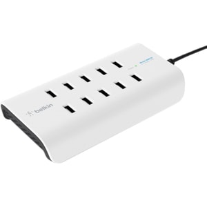 Belkin RockStar 10-Port USB Charging Station - 120 W - 5 V DC Output - 2.40 A