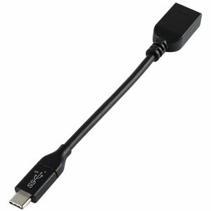 V7 V7U3C-BLK-1E 15.24 cm USB-C/USB-A Data Transfer Cable - 1 - Cable for Peripheral Device, USB Device - First End: 1 x US