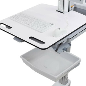 Ergotron Accessory Tray - 5.90 kg Weight Capacity - 416.6 mm Width x 330.2 mm Depth x 76.2 mm Height - Plastic, Steel - Wh