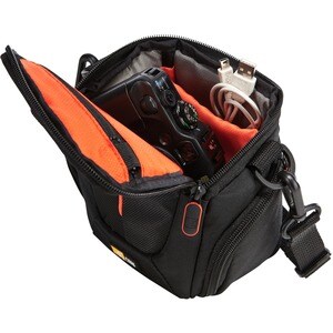 Case Logic DCB-304 Carrying Case Camera - Black - Polyester Body - Belt Loop, Lanyard Strap, Handle, Shoulder Strap - 177.