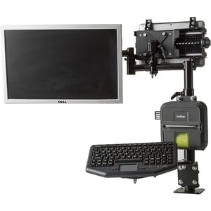 Gamber-Johnson Mounting Arm for Flat Panel Display, Docking Station, Tablet - Black Powder Coat - 1 Display(s) Supported -