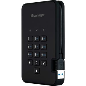 iStorage diskAshur2 HDD 5 TB | Secure Portable Hard Drive | Password Protected | Dust/Water-Resistant | Hardware Encryptio