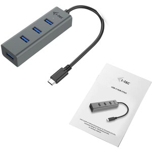 i-tec USB Hub - USB Type C - External - 4 Total USB Port(s) - 4 USB 3.0 Port(s) - Linux, PC, Mac