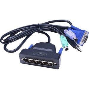 DIGITUS Professional LCD-Rack-Konsole KVM-Schalter - Schwarz - 16 Computer - 48,3 cm (19 Zoll) LCD - 1366 x 768 - 16 x Net