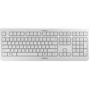 CHERRY DW 3000 Tastatur & Maus - Deutsch - 1 - Kabellos, Funk USB, Pale Gray - Optische, Kabellos, Funk, USB, 1200 dpi Bew
