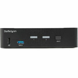 StarTech.com KVM Switchbox - TAA Compliant - 2 Computer(s) - 1 Local User(s) - 3840 x 2160 - 8 x USB - 3 x DisplayPort - D