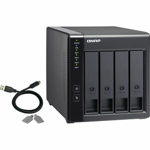 QNAP 4 Bay USB Type-C Direct Attached Storage with Hardware RAID - 4 x HDD Supported - 0 x HDD Installed - 4 x SSD Support