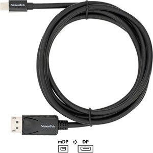 VisionTek Mini DisplayPort to DisplayPort 2M Active Cable (M/M) - Mini DisplayPort to DisplayPort - mDP to DP cable 2 mete