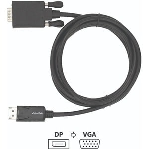 VisionTek DisplayPort to VGA 2 Meter Cable (M/M) - DisplayPort to VGA Active cable - DP to VGA Cable Male to Male 2 meter 