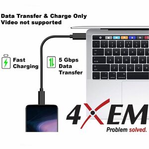 4XEM 6FT USB-C to USB-C Cable - 6 ft USB C Data Transfer Cable for Peripheral Device - First End: 1 x Type C Male USB - Se