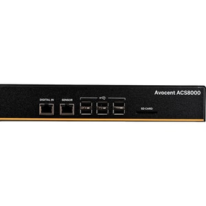 AVOCENT ACS ACS8008DAC-404 Device Server - 1 GB - DDR3 SDRAM - Twisted Pair, Optical Fiber - 2 x Network (RJ-45) - 8 x Yes