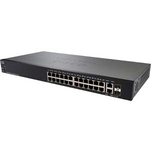 Cisco 250 SG250-26 26 Ports Manageable Ethernet Switch - 3 Layer Supported - Modular - 2 SFP Slots - Twisted Pair, Optical