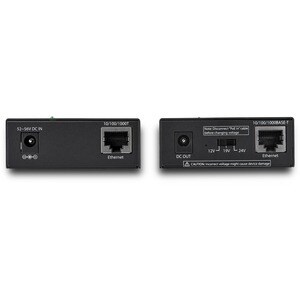 StarTech.com 1 Port Gigabit PoE Injector & Splitter Kit - 60W High/Ultra Power over Ethernet Injector 100m - 12V-24VDC Out