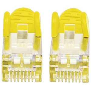 Network Patch Cable, Cat6, 1m, Yellow, Copper, S/FTP, LSOH / LSZH, PVC, RJ45, Gold Plated Contacts, Snagless, Booted, Life