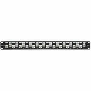 Tripp Lite series N254-024-6A-OF 24 Port(s) Network Patch Panel - TAA Compliant - 24 x RJ-45 - 1U High - 19" Wide - Rack-m