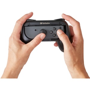Verbatim Controller Grips for use with Nintendo Switch Joy-Con Controllers - Black - Black