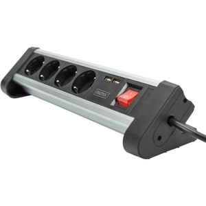 Digitus Steckdosenleiste - 2 x USB - 1,50 m Kabel - 16 A Stromstärke - 120 V AC, 230 V AC Voltage - 3,68 kW - Wandmontierb