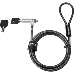 Rocbolt R20 Slim Security Cable with Key Lock and (2) Keys - 10mm Lock Head for Thinnest Laptop, Ultrabook Devices - Galva