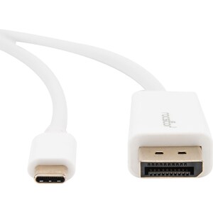 Rocstor Premium 10ft / 3m USB Type C to DisplayPort Cable - USB C to DP Cable - 4K 60Hz - White - DisplayPort/USB for Vide