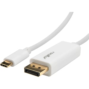 Rocstor Premium 6ft / 2m USB Type C to DisplayPort Cable - USB C to DP Cable - 4K 60Hz - White - DisplayPort/USB for Video