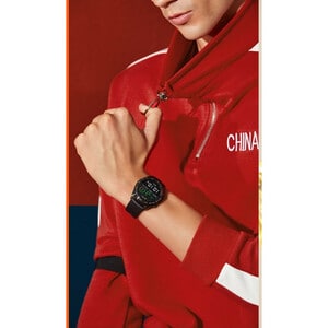 Huawei HONOR Watch Magic Smart Watch - Round Case Shape - Black, Red Body Color - Plastic, Silicone, Glass, Rubber, Leathe