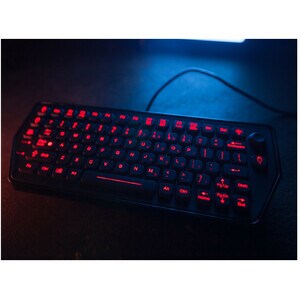 Gamber-Johnson SLK-79-FSR Keyboard - Cable Connectivity - USB Interface - Industrial Silicon Rubber Keyswitch - Windows, M