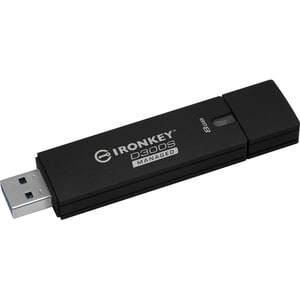 IronKey 8GB D300SM USB 3.1 Flash Drive - 8 GB - USB 3.1 - 256-bit AES - TAA Compliant