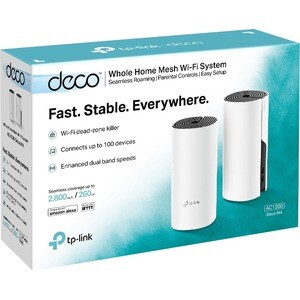 TP-Link Deco M4 IEEE 802.11ac 1.17 Gbit/s Wireless Access Point - 2.40 GHz, 5 GHz - 2 x Internal Antenna(s) - MIMO Technol