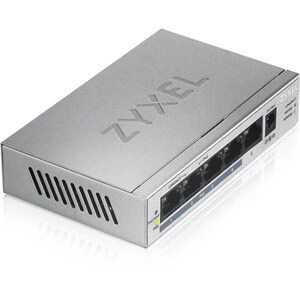 ZYXEL GS1005HP 5 Ports Ethernet Switch - Gigabit Ethernet - 10/100/1000Base-T - 2 Layer Supported - Twisted Pair - Wall Mo