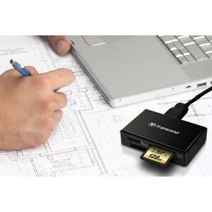 Transcend Flash Reader - USB 3.1 - SD, microSD, CompactFlash, SDHC, SDXC, microSDHC, microSDXC, TransFlash