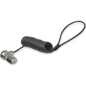 StarTech.com Laptop Combination Cable Lock - With 6â€™ Self-Coiling Cable - Portable 3-Digit Laptop Lock - Locking Cable -