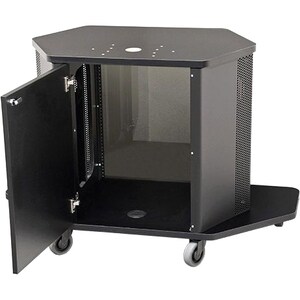 VFI Monitor Cart - 200 lb Capacity - Acrylic, Metal - 48" Width x 22" Depth x 32" Height - Black