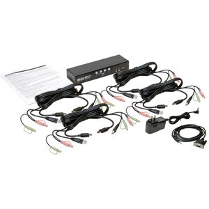 Eaton Tripp Lite Series 4-Port HDMI/USB KVM Switch with Audio/Video and USB Peripheral Sharing - 4 Computer(s) - 1 Local U