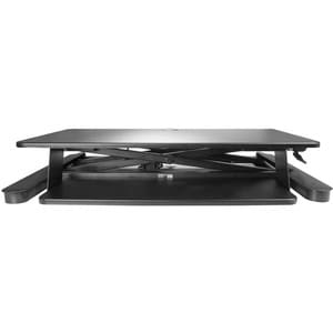 StarTech.com Sit Stand Desk Converter - Keyboard Tray - Height Adjustable Ergonomic Desktop/Tabletop Standing Desk - Large