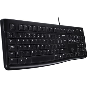 Logitech K120 Keyboard - Cable Connectivity - USB Interface - Greek - Black - Netbook, Desktop Computer, Notebook, Server 