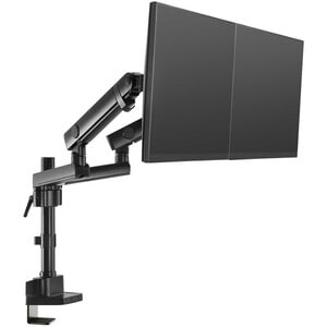 V7 DMPRO2DTA-3E Mounting Arm for Monitor, Display - Matte Black - Height Adjustable - 2 Display(s) Supported - 43.2 cm to 