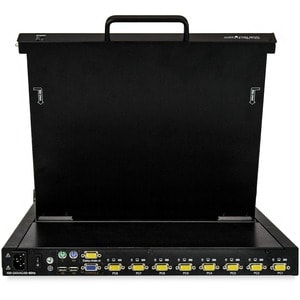 StarTech.com LCD Rack Console KVM Switch - Steel - Black - 8 Computer(s) - 43.2 cm (17") LCD - SXGA - 1280 x 1024 - 2 x PS