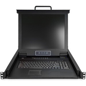 StarTech.com LCD Rack Console KVM Switch - Steel - Black - 16 Computer(s) - 43.2 cm (17") LCD - SXGA - 1280 x 1024 - 2 x P