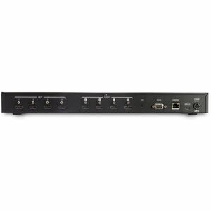 StarTech.com 4x4 HDMI-Matrix-Switch mit Audio und Ethernet Steuerung, 4K 60Hz, Rackmontage HDMI 2.0 Splitter mit Fernbedie