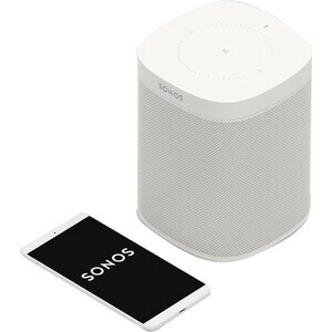 SONOS One (Gen 2) Bluetooth Smart Speaker - Alexa Supported - White - Surround Sound - Wireless LAN