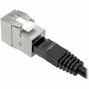 Eaton Tripp Lite Series Keystone Jack Cat6a/Cat6/Cat5e, RJ45, Shielded, Dust Cap - Toolless, PoE/PoE+ Compliant, TAA - 1 x